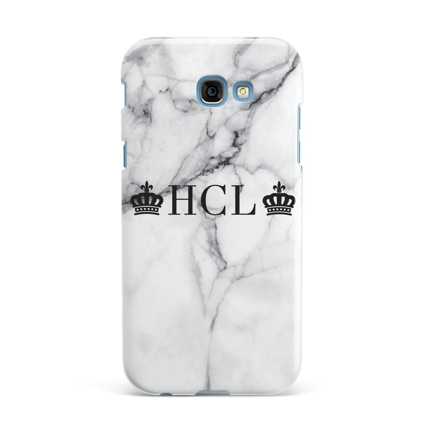 Personalised Crowns Marble Initials Samsung Galaxy A7 2017 Case