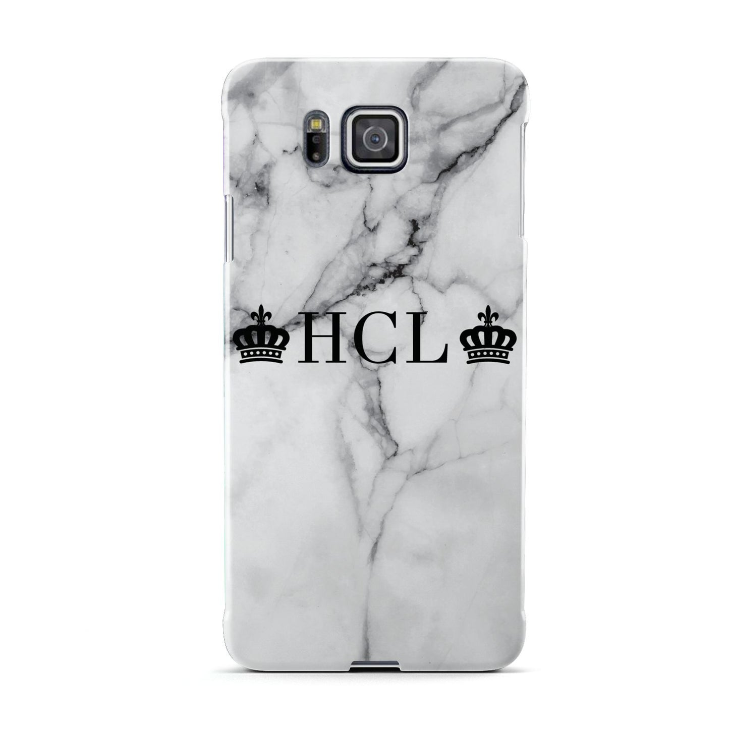 Personalised Crowns Marble Initials Samsung Galaxy Alpha Case