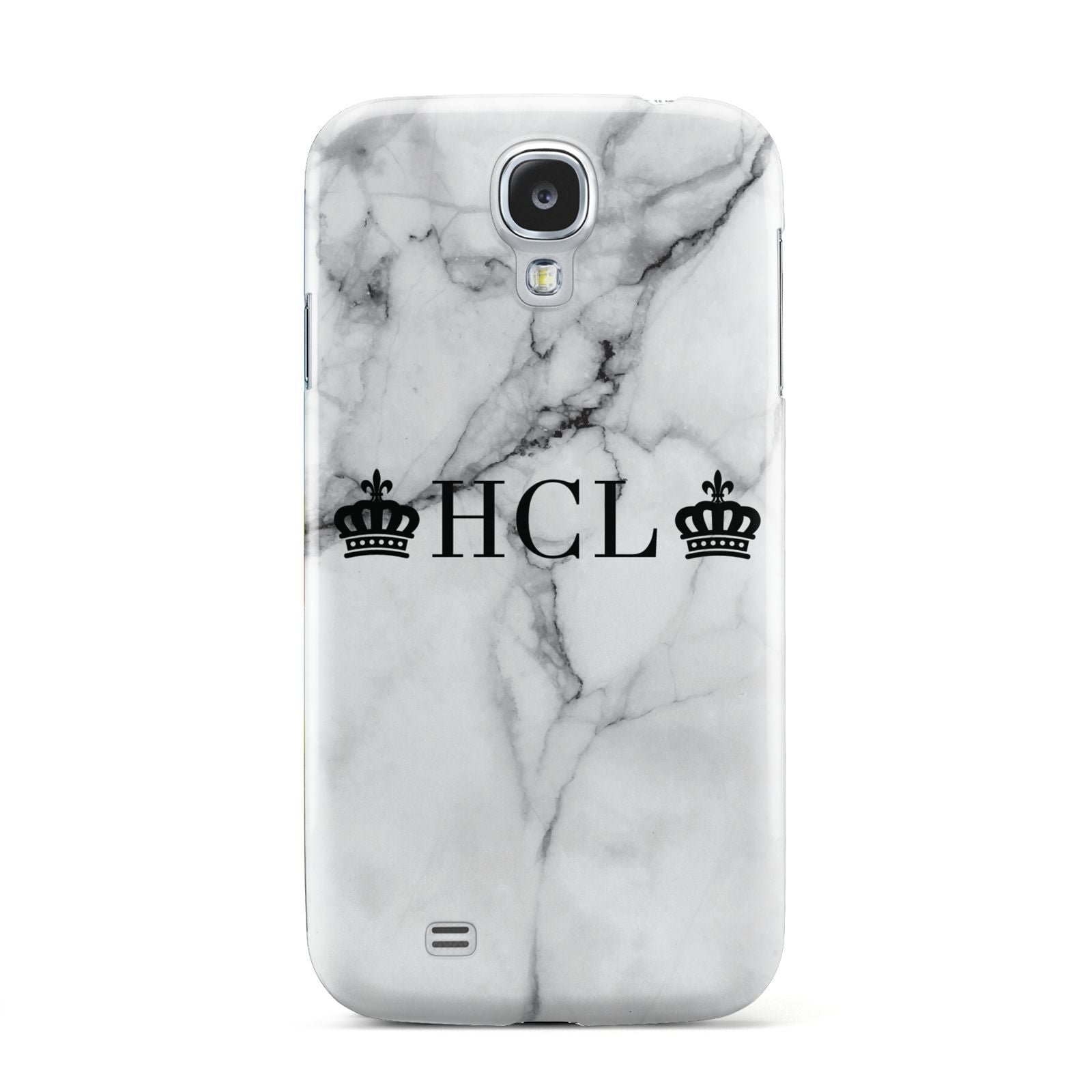 Personalised Crowns Marble Initials Samsung Galaxy S4 Case