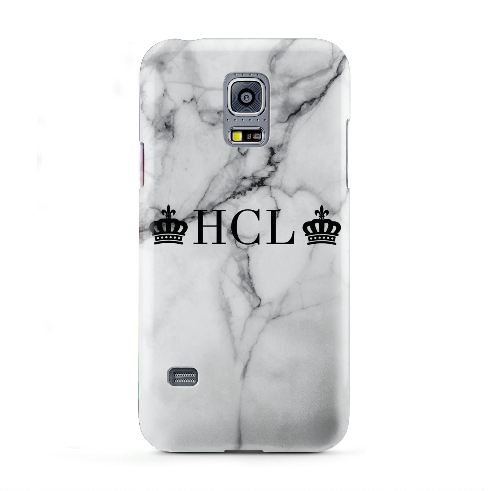 Personalised Crowns Marble Initials Samsung Galaxy S5 Mini Case