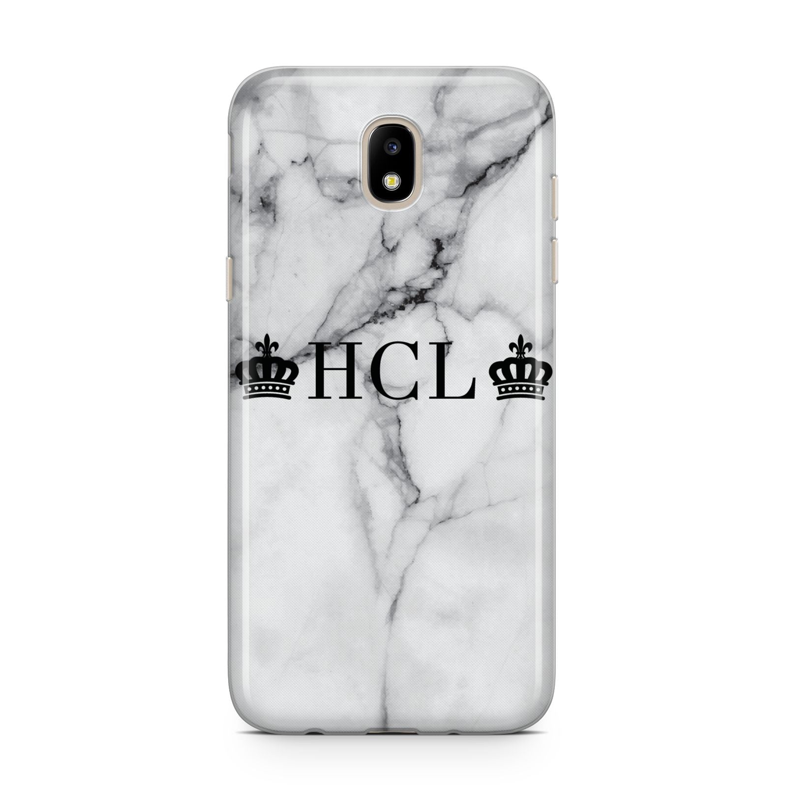 Personalised Crowns Marble Initials Samsung J5 2017 Case