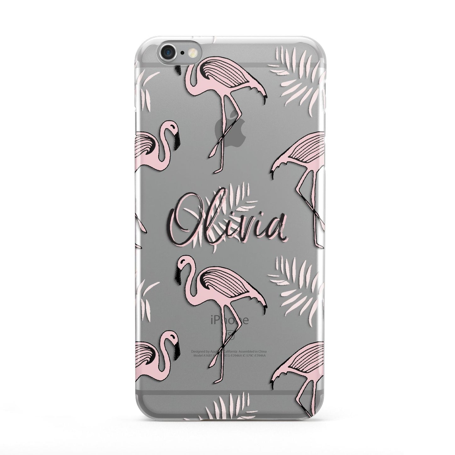 Personalised Cute Pink Flamingo Apple iPhone 6 Plus Case