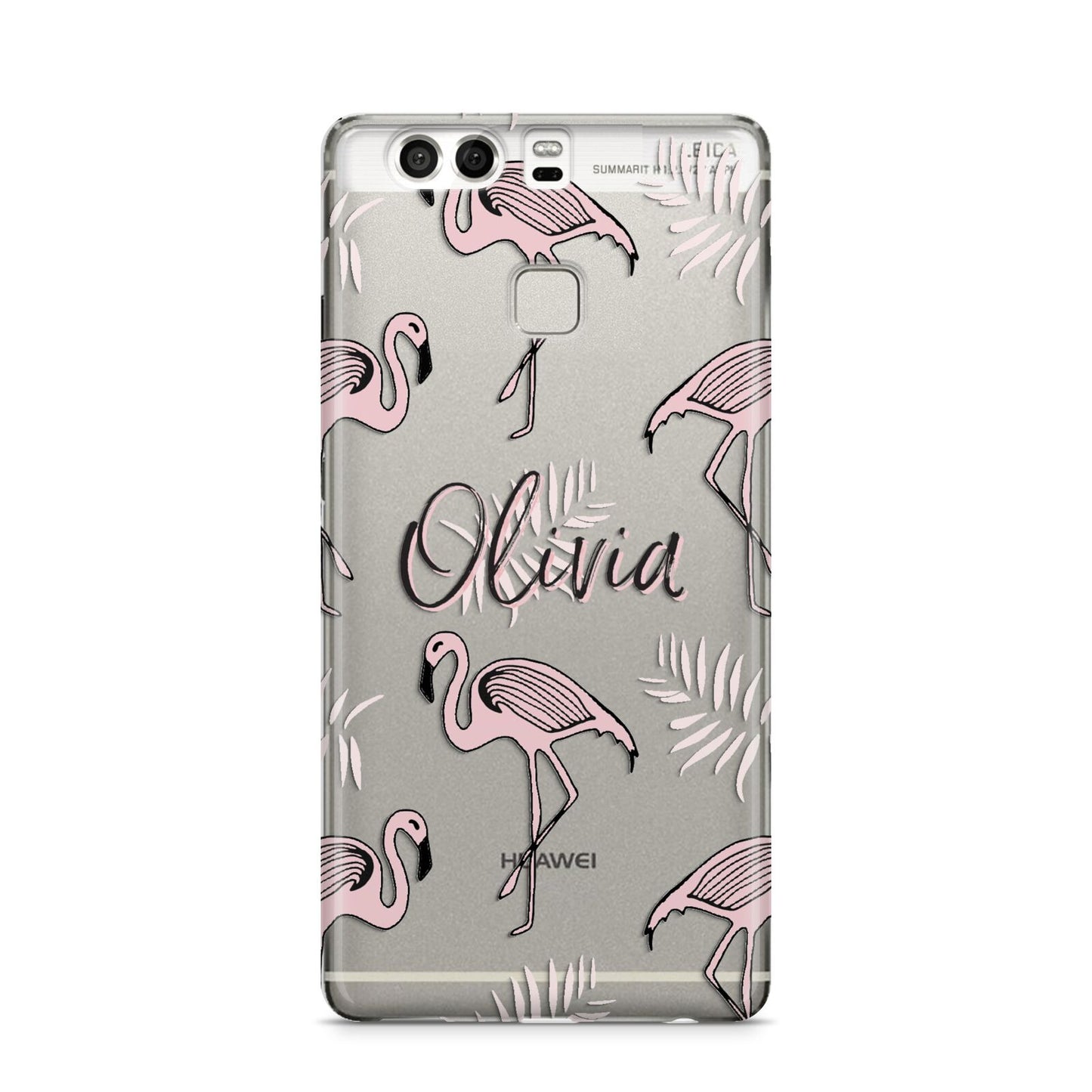 Personalised Cute Pink Flamingo Huawei P9 Case