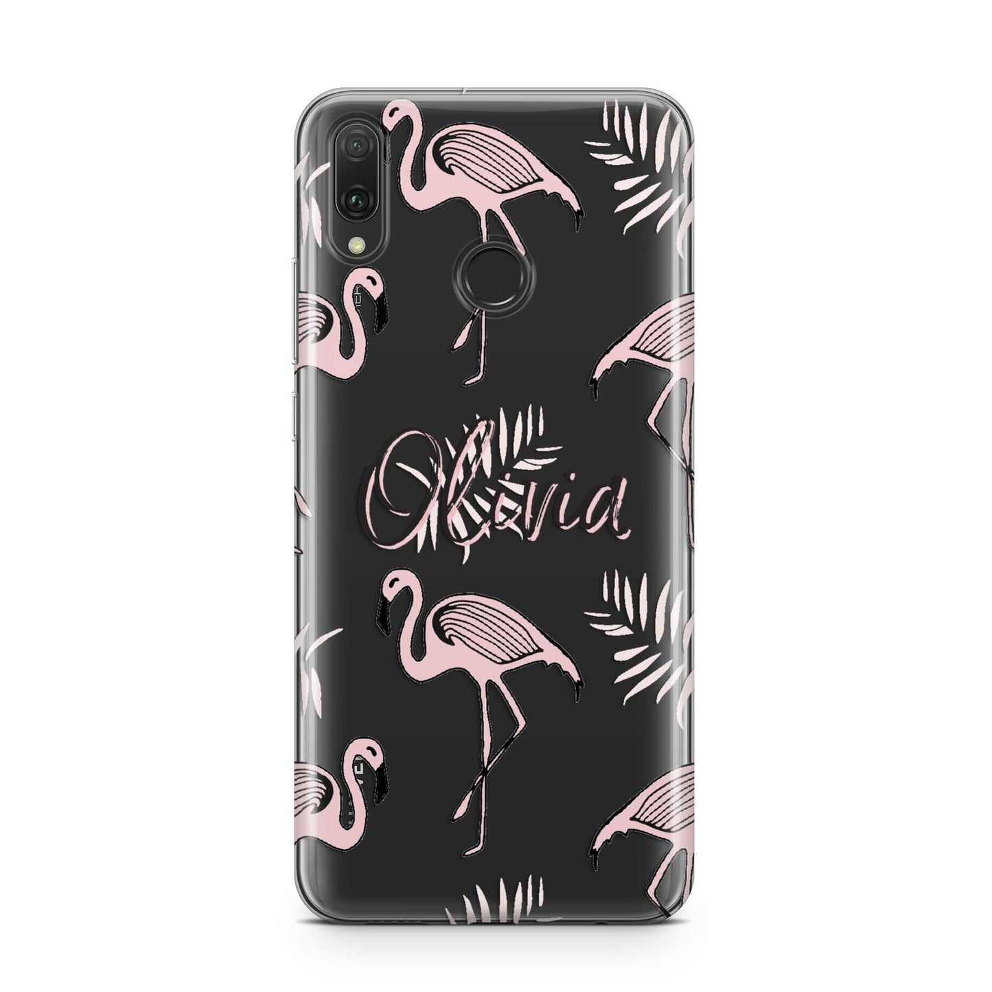 Personalised Cute Pink Flamingo Huawei Y9 2019