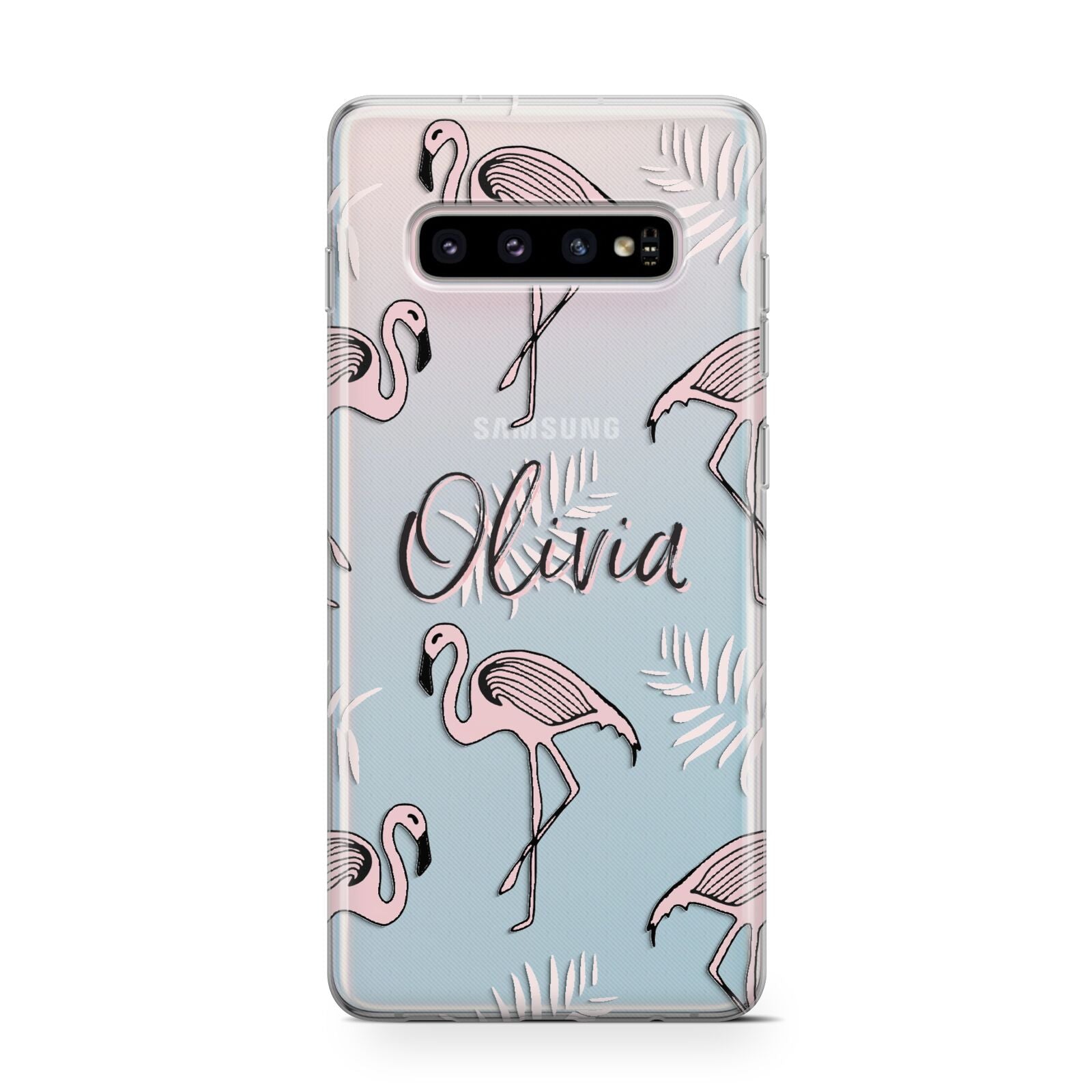 Personalised Cute Pink Flamingo Protective Samsung Galaxy Case