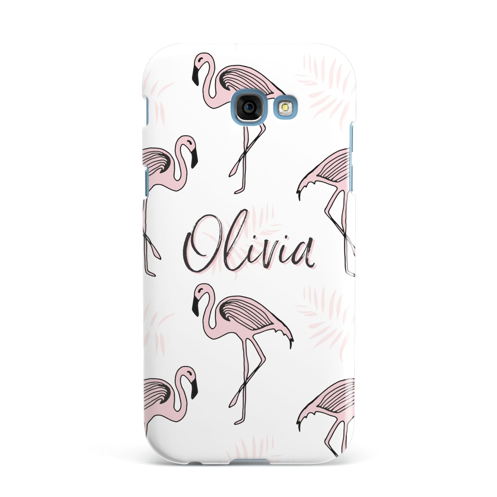 Personalised Cute Pink Flamingo Samsung Galaxy A7 2017 Case