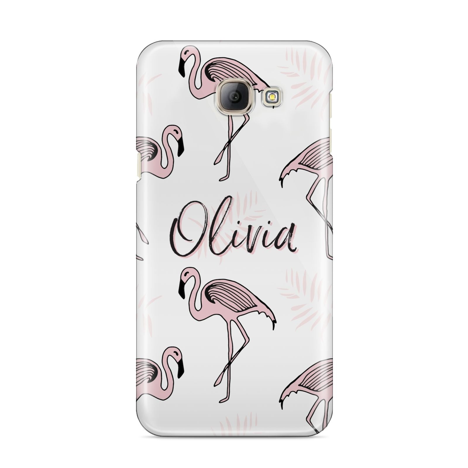 Personalised Cute Pink Flamingo Samsung Galaxy A8 2016 Case