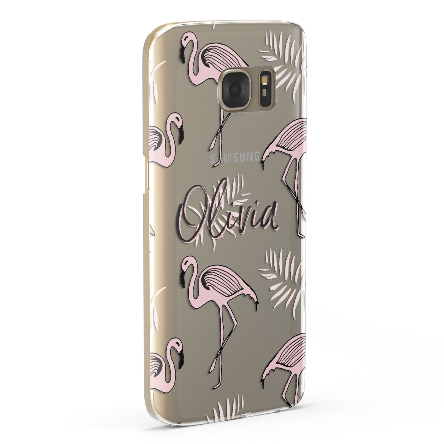 Personalised Cute Pink Flamingo Samsung Galaxy Case Fourty Five Degrees