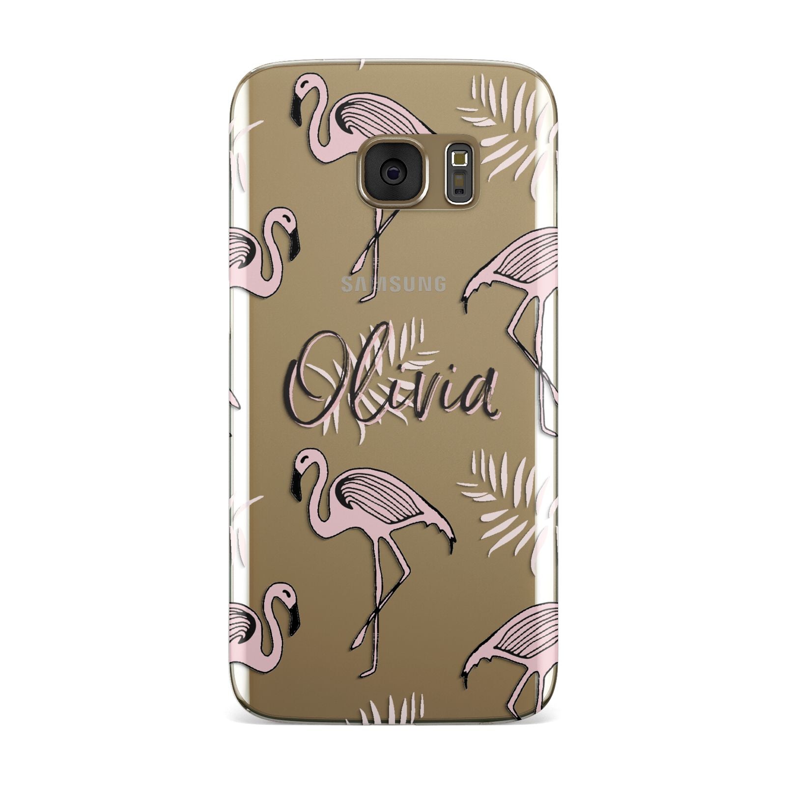 Personalised Cute Pink Flamingo Samsung Galaxy Case