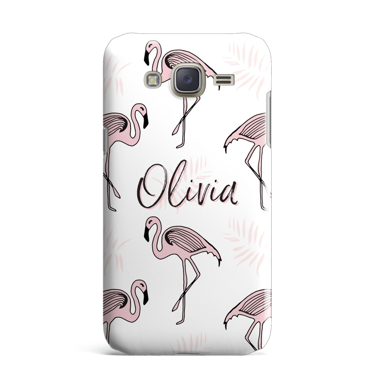 Personalised Cute Pink Flamingo Samsung Galaxy J7 Case