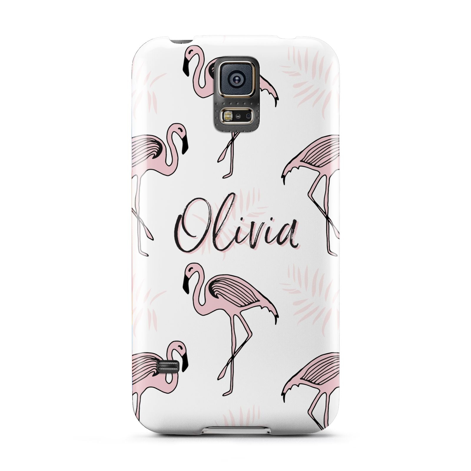 Personalised Cute Pink Flamingo Samsung Galaxy S5 Case