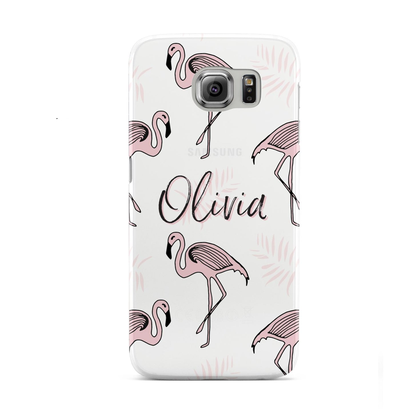 Personalised Cute Pink Flamingo Samsung Galaxy S6 Case