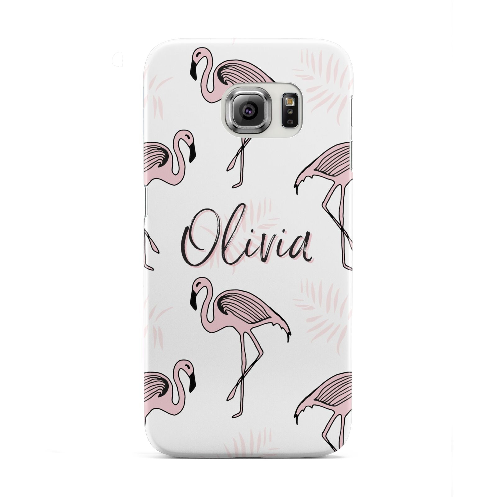 Personalised Cute Pink Flamingo Samsung Galaxy S6 Edge Case