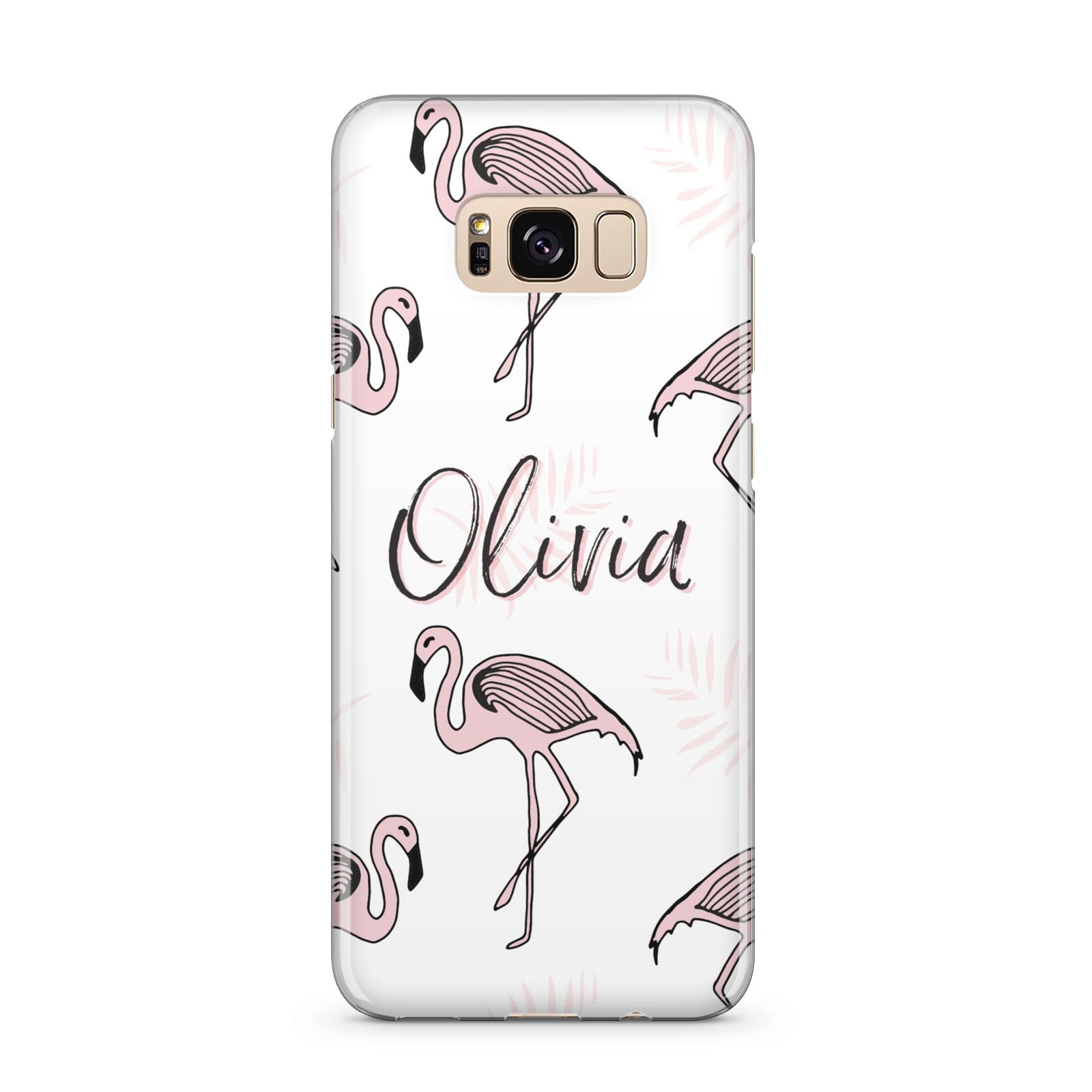 Personalised Cute Pink Flamingo Samsung Galaxy S8 Plus Case