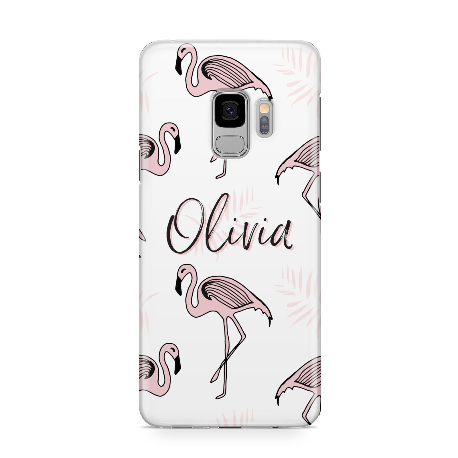 Personalised Cute Pink Flamingo Samsung Galaxy S9 Case