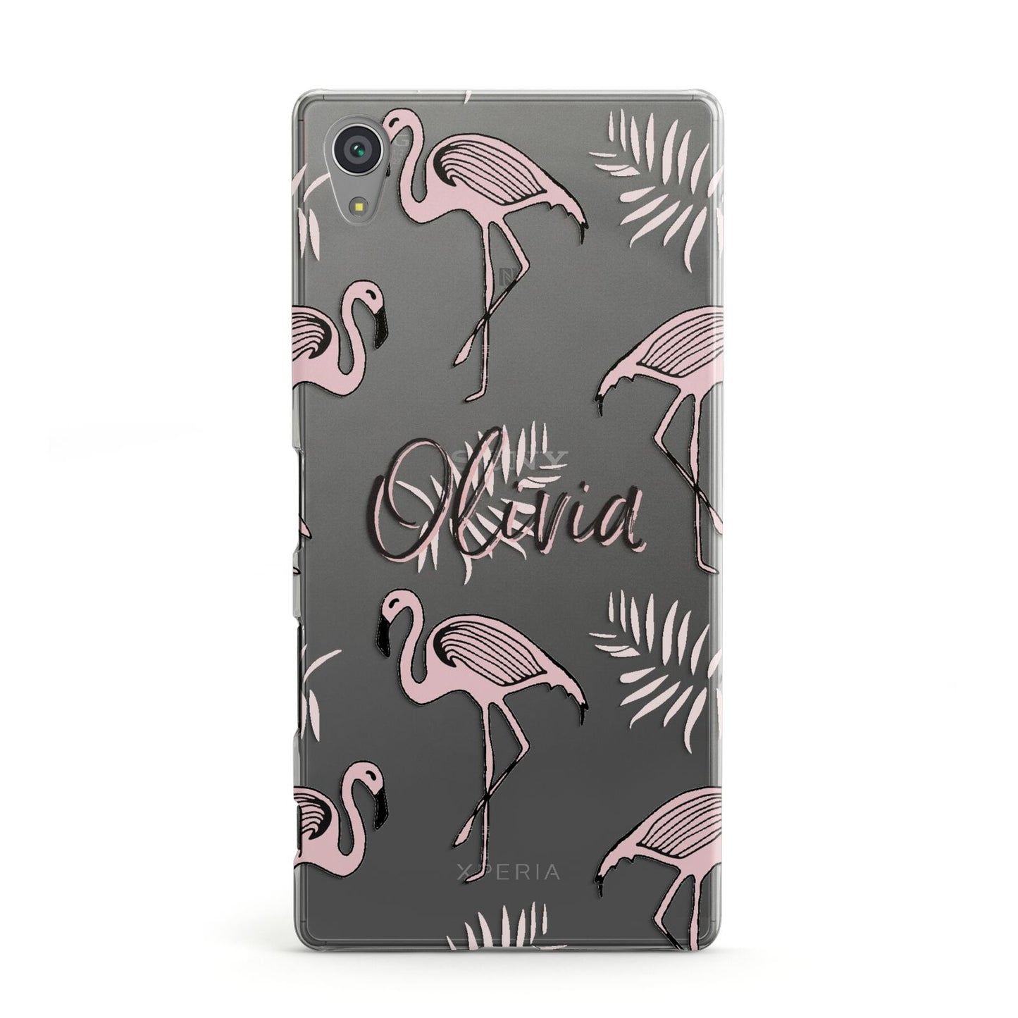 Personalised Cute Pink Flamingo Sony Xperia Case