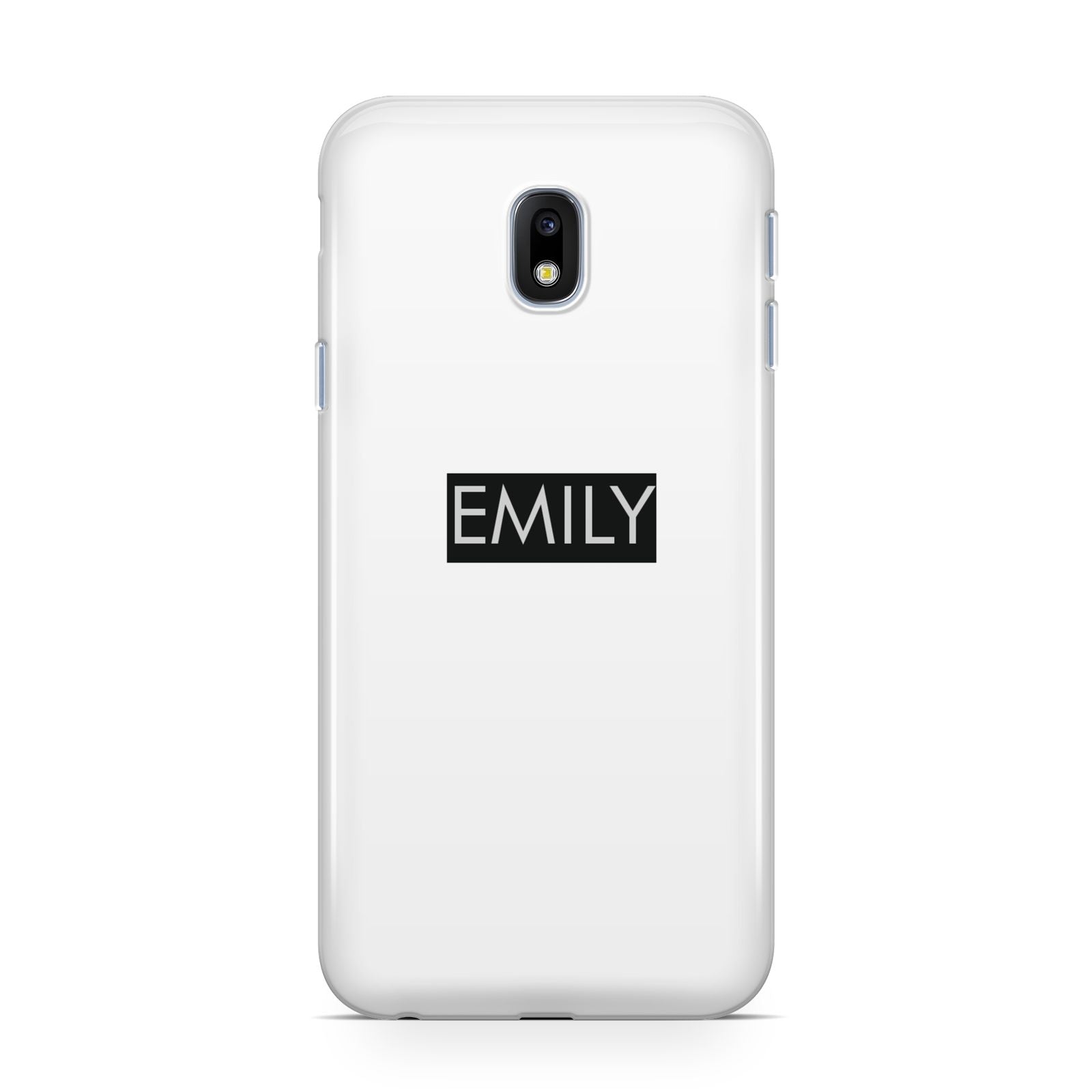 Personalised Cutout Name Heart Clear Black Samsung Galaxy J3 2017 Case