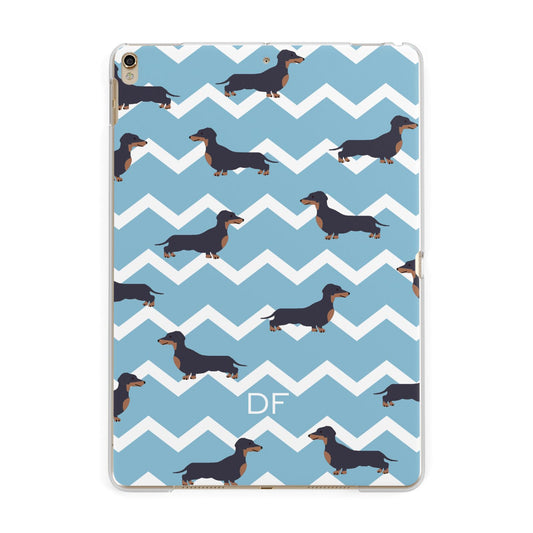 Personalised Dachshund Apple iPad Gold Case