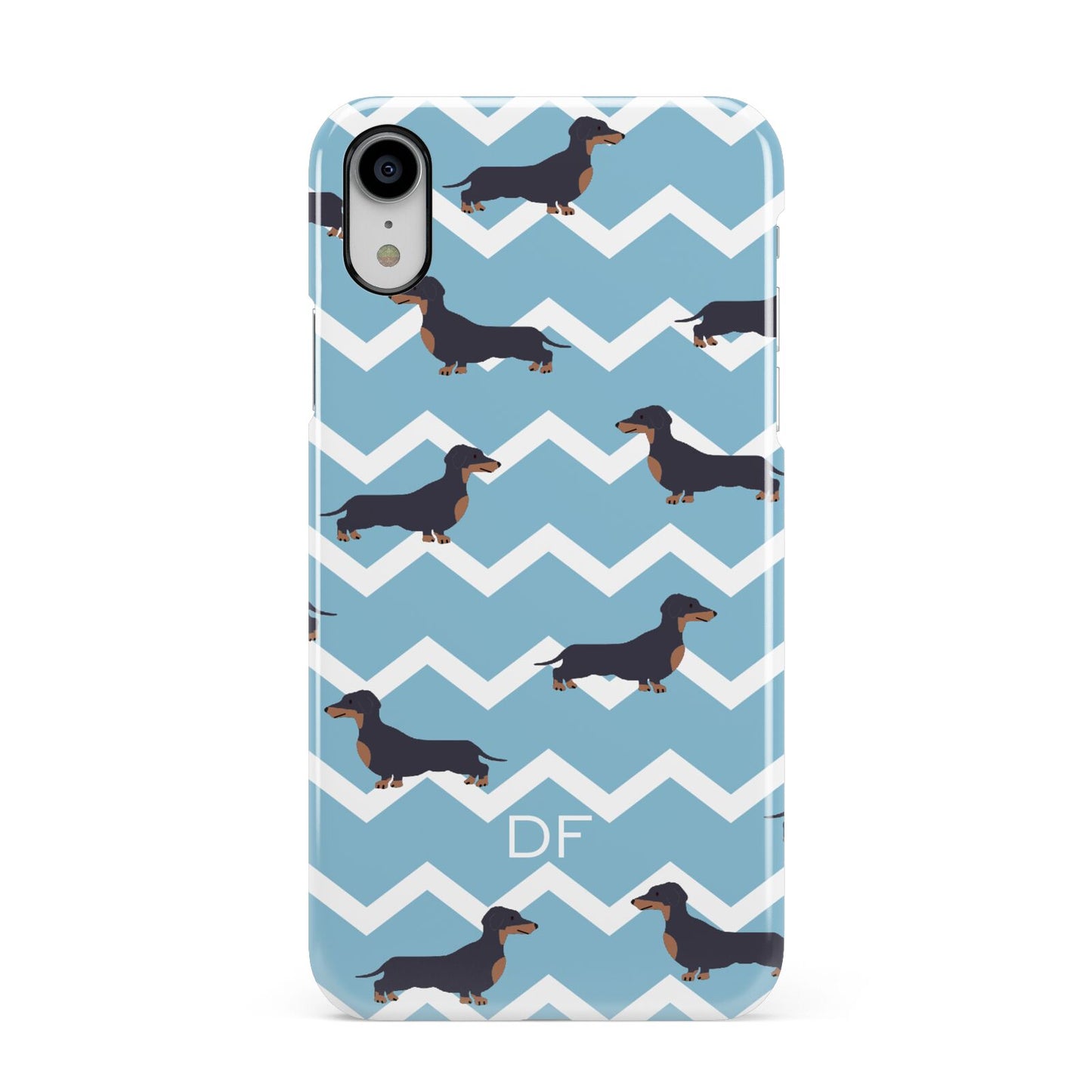 Personalised Dachshund Apple iPhone XR White 3D Snap Case