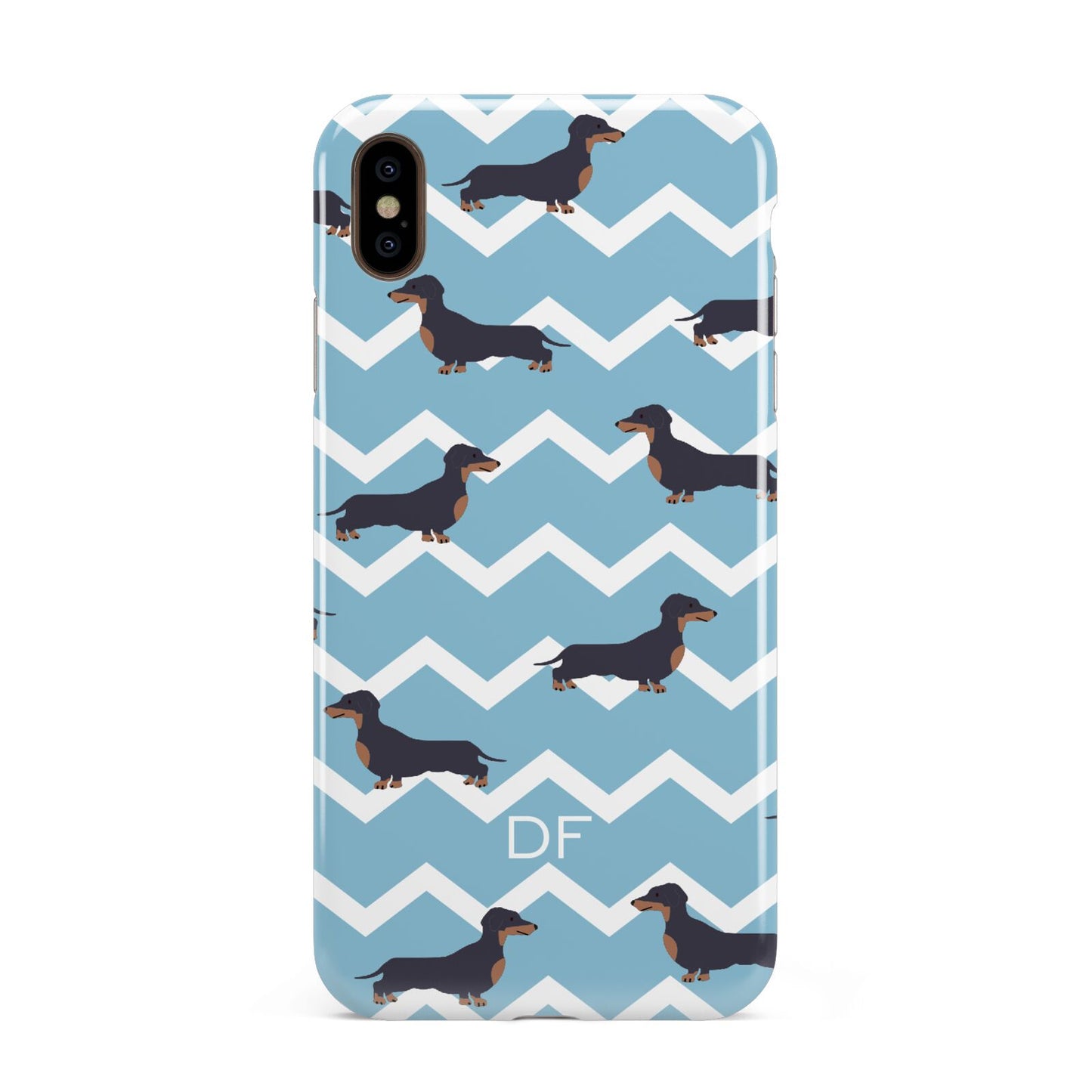 Personalised Dachshund Apple iPhone Xs Max 3D Tough Case