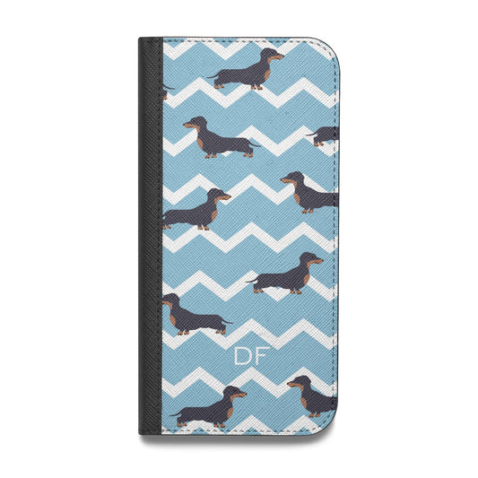 Personalised Dachshund Vegan Leather Flip Samsung Case