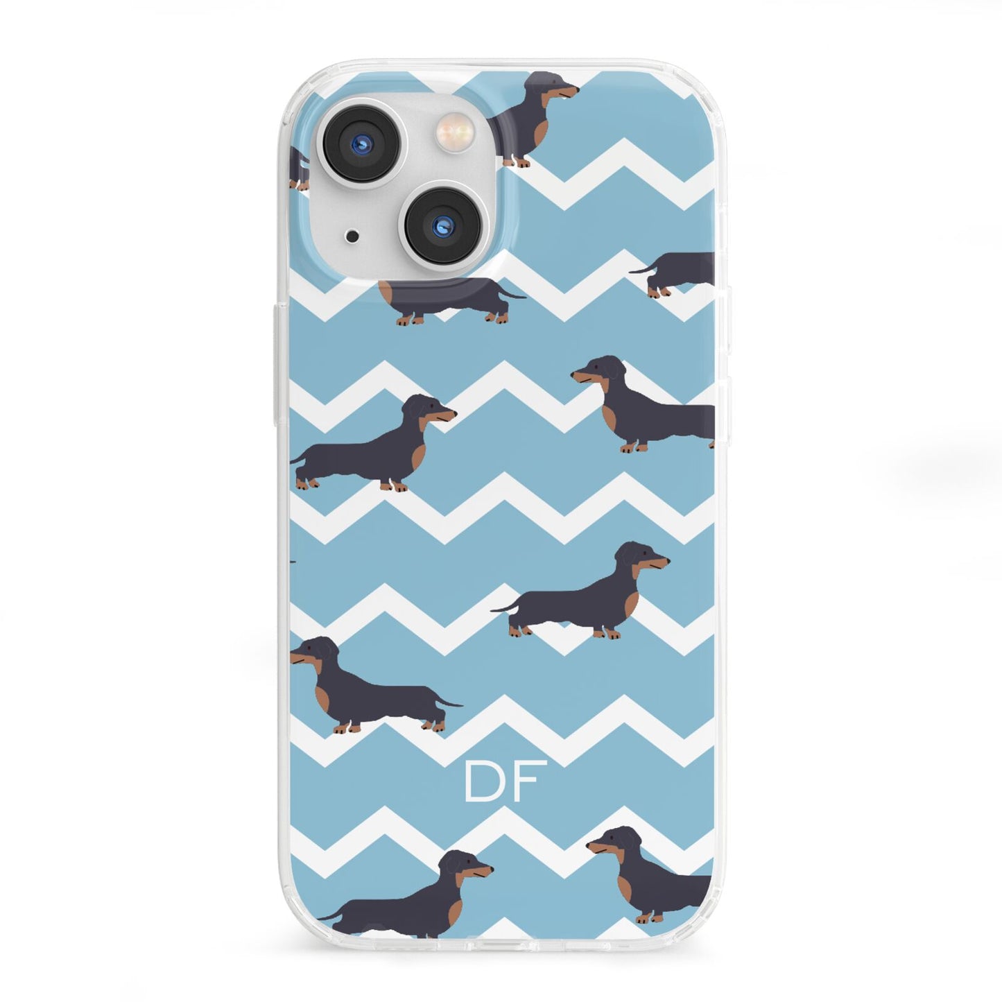 Personalised Dachshund iPhone 13 Mini Clear Bumper Case