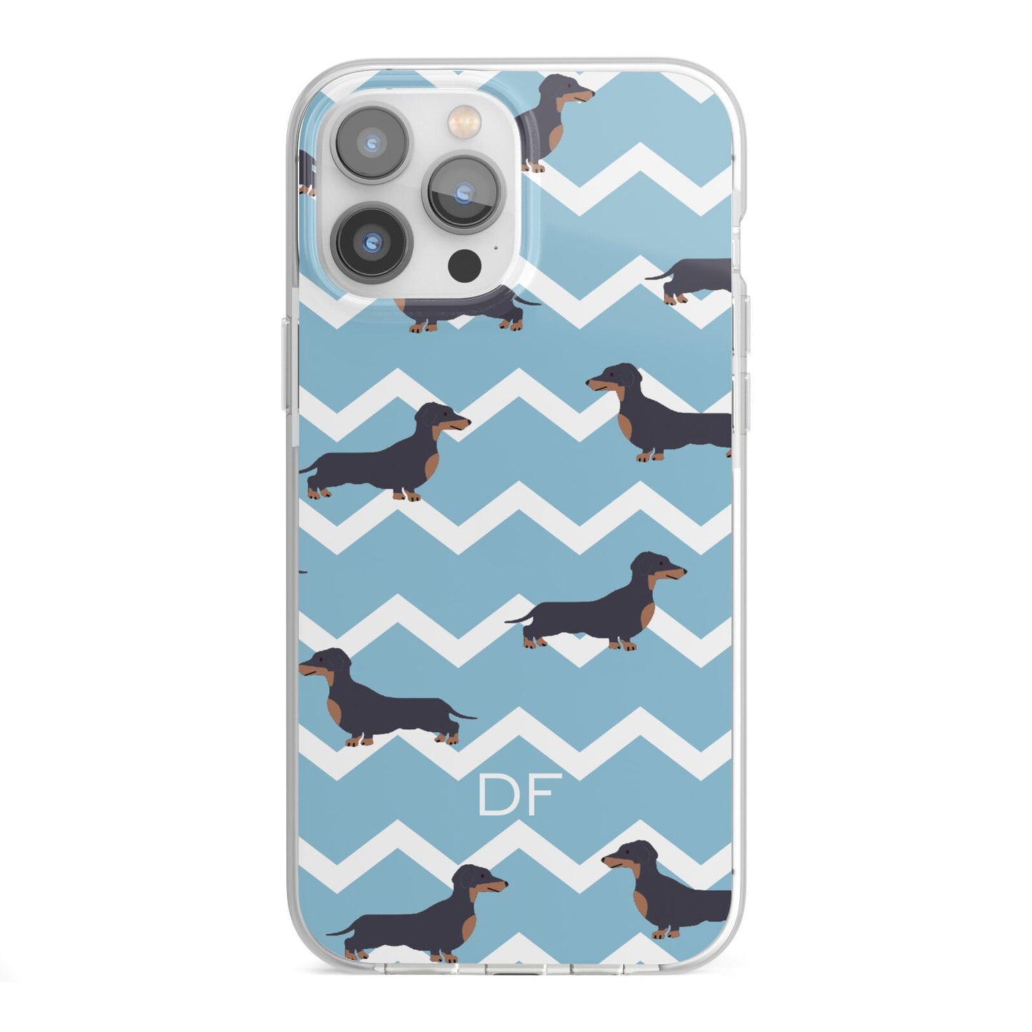 Personalised Dachshund iPhone 13 Pro Max TPU Impact Case with White Edges