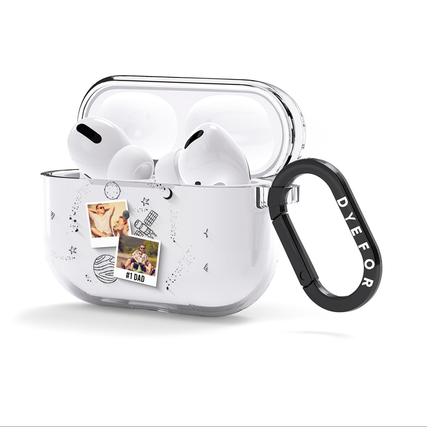 Personalised Dad Photos AirPods Clear Case 3rd Gen Side Image