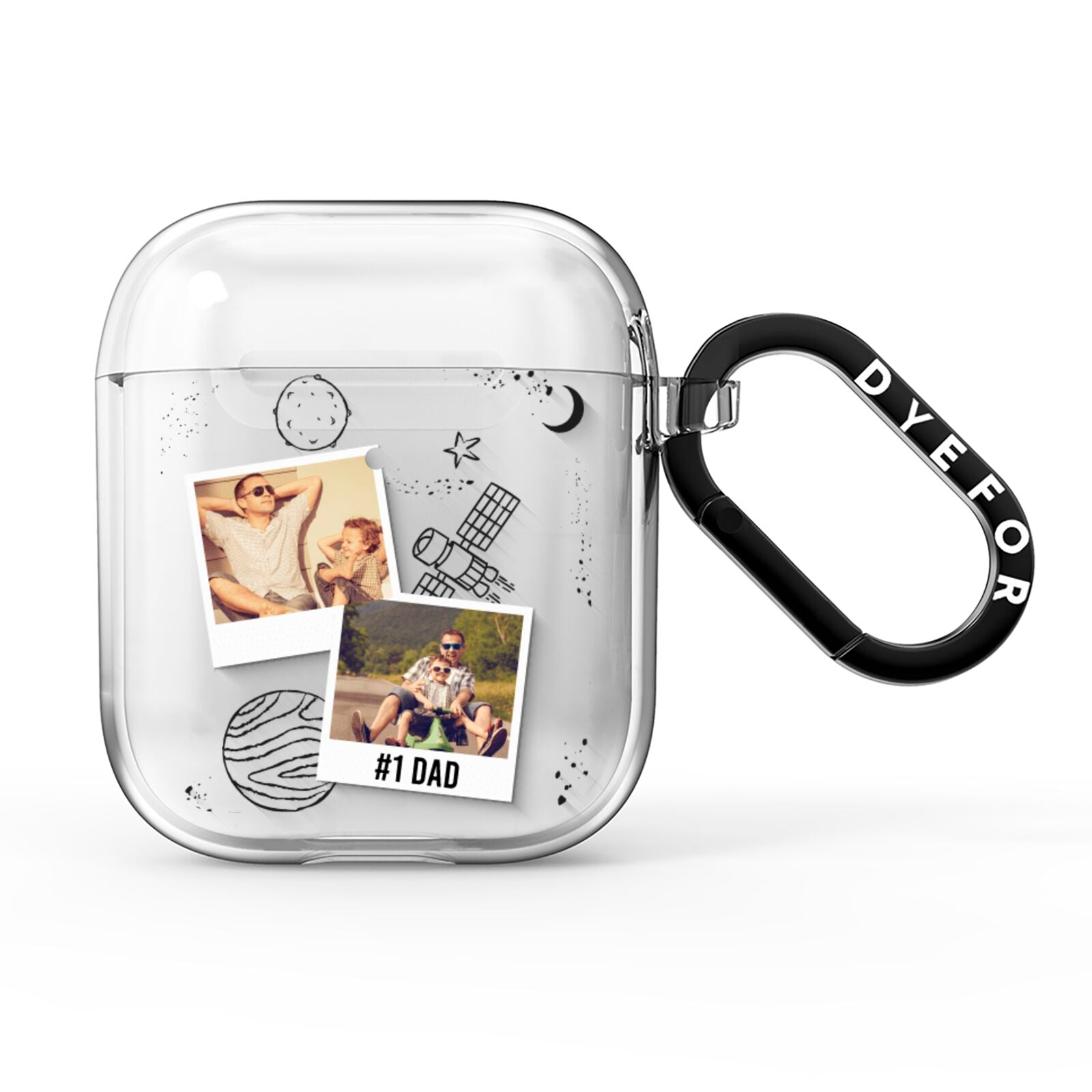 Personalised Dad Photos AirPods Clear Case