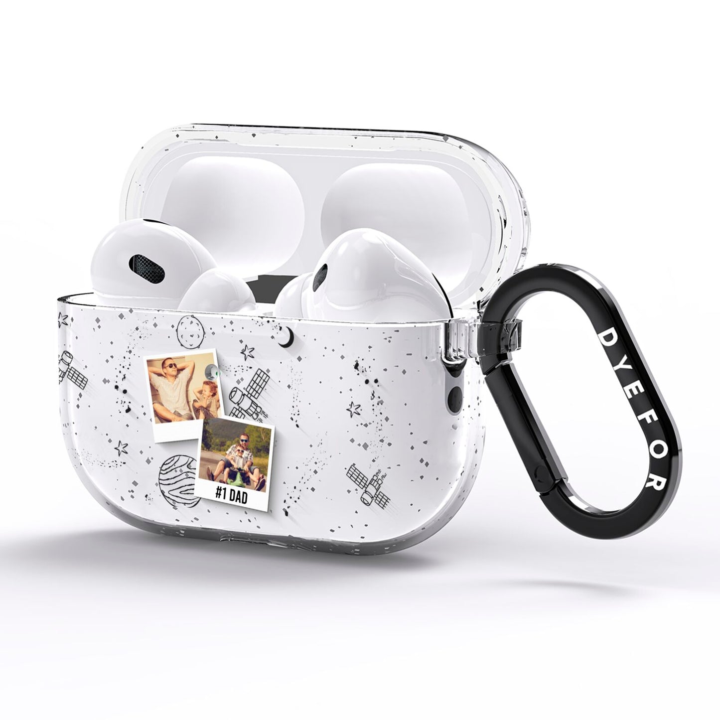 Personalised Dad Photos AirPods Pro Glitter Case Side Image