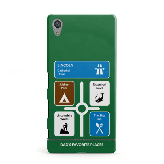 Personalised Dad s Favourite Places Sony Xperia Case