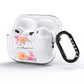 Personalised Dahlia Flowers AirPods Pro Glitter Case Side Image