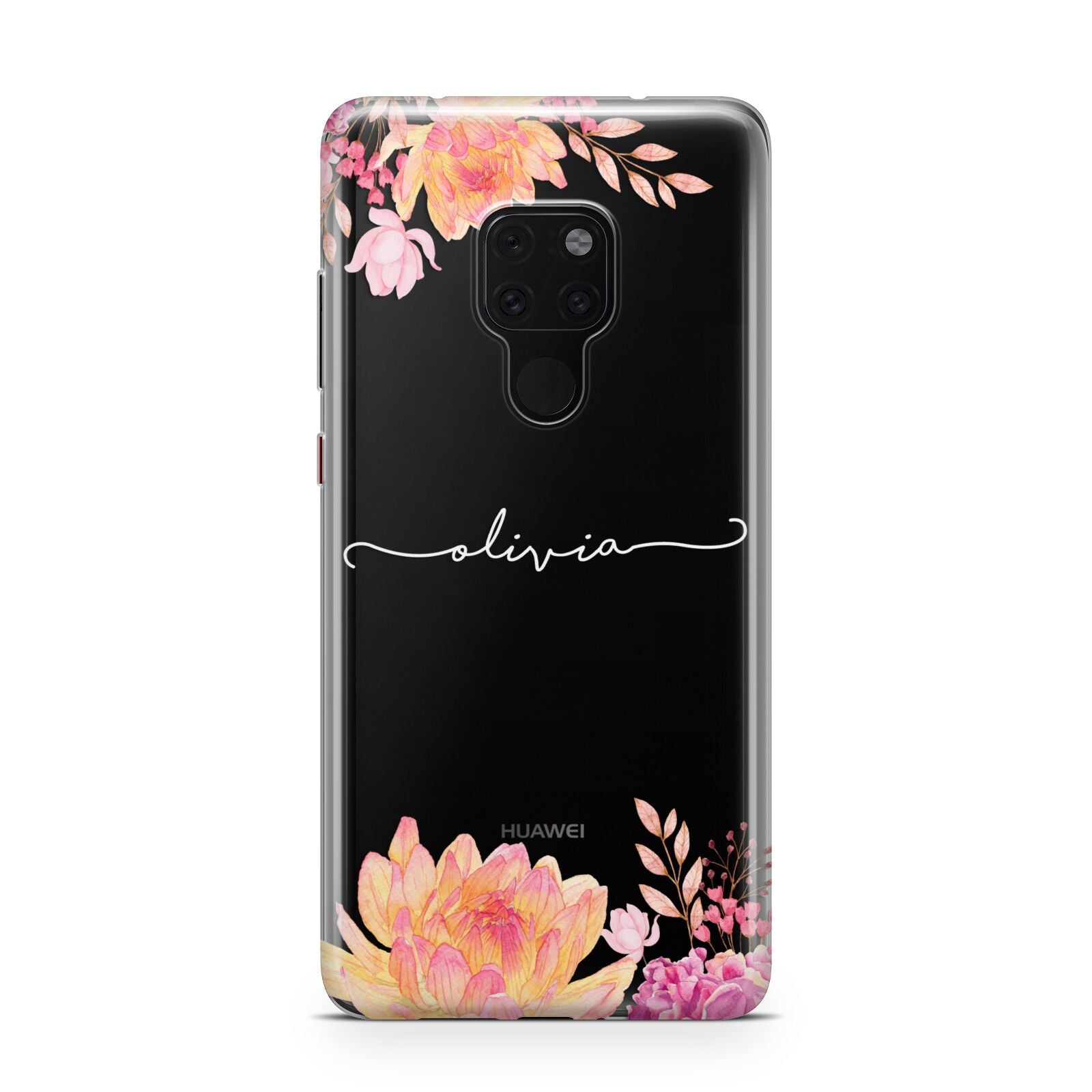 Personalised Dahlia Flowers Huawei Mate 20 Phone Case