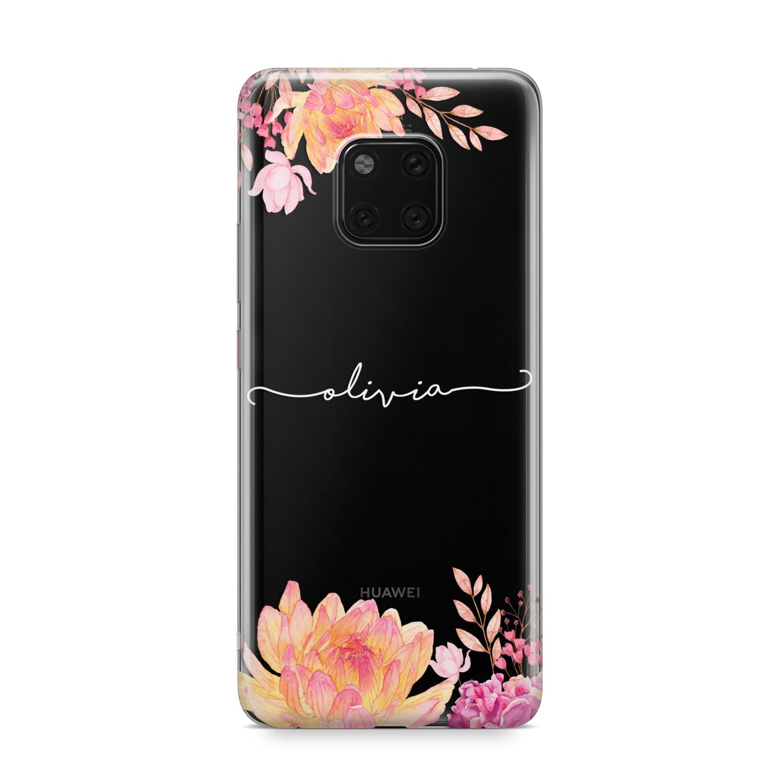 Personalised Dahlia Flowers Huawei Mate 20 Pro Phone Case