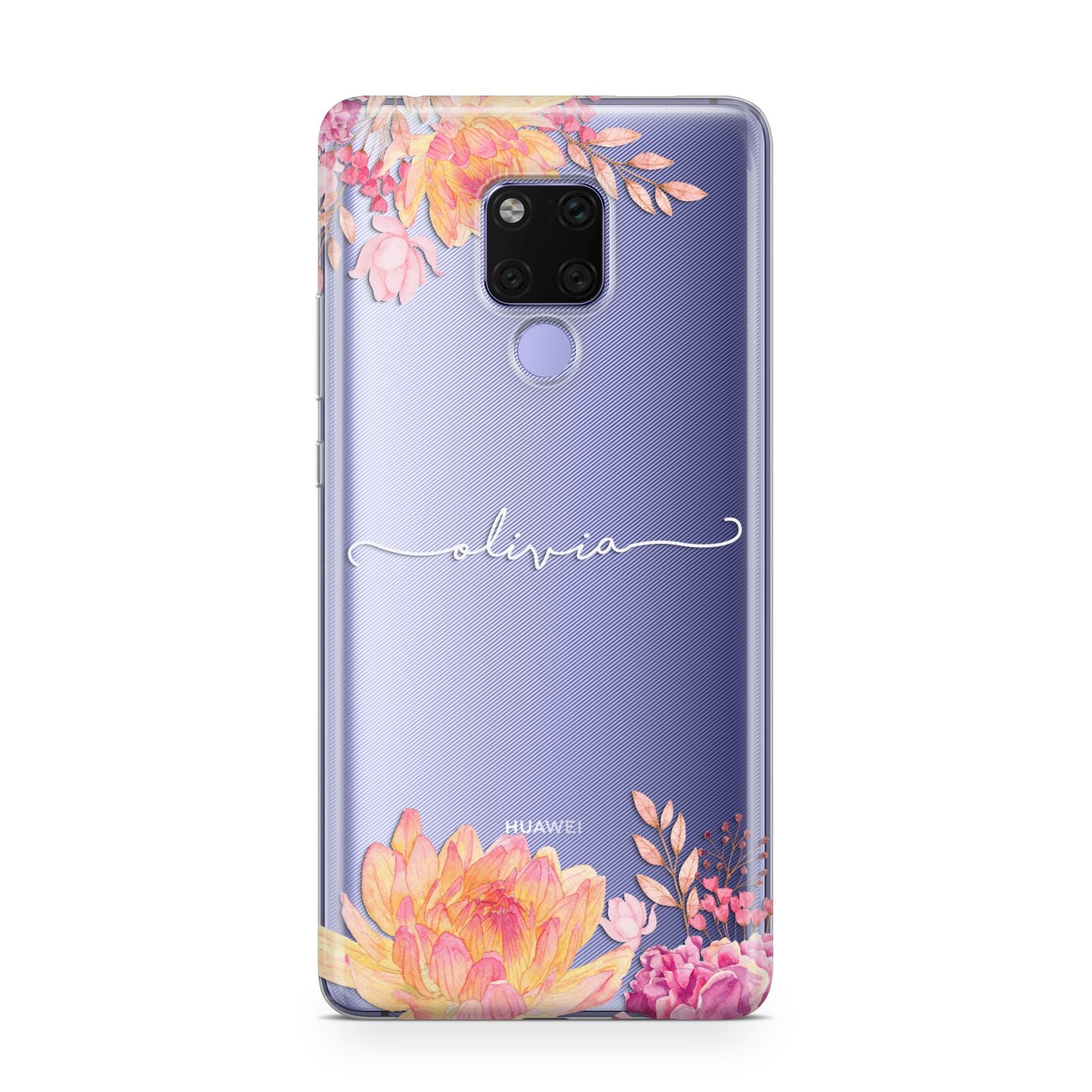 Personalised Dahlia Flowers Huawei Mate 20X Phone Case