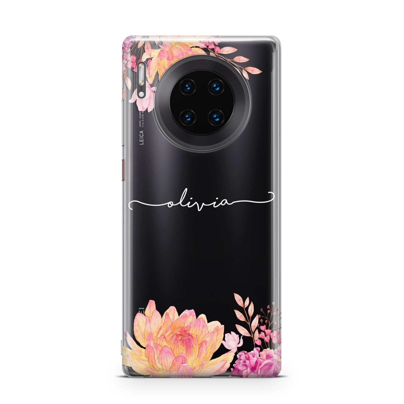 Personalised Dahlia Flowers Huawei Mate 30 Pro Phone Case