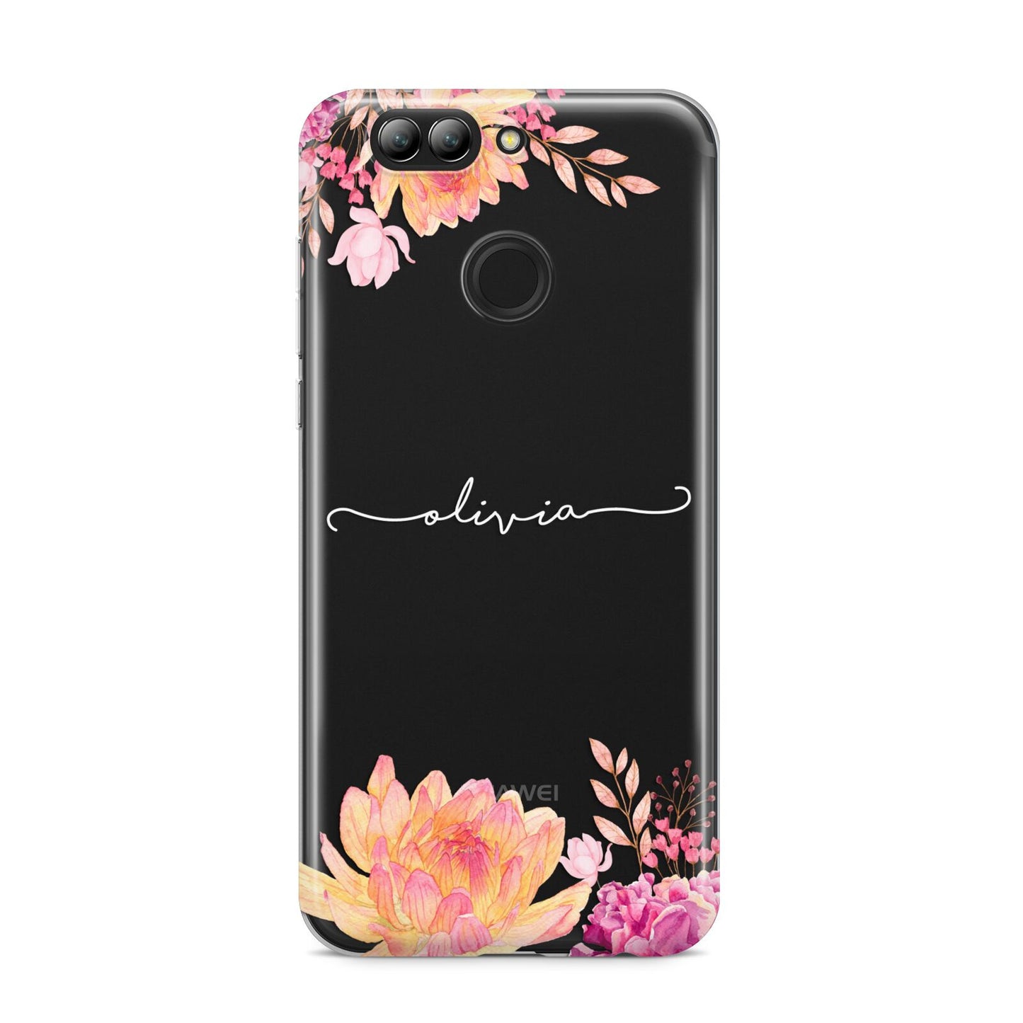 Personalised Dahlia Flowers Huawei Nova 2s Phone Case