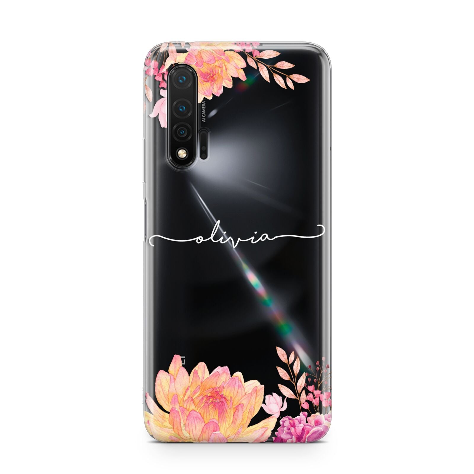 Personalised Dahlia Flowers Huawei Nova 6 Phone Case