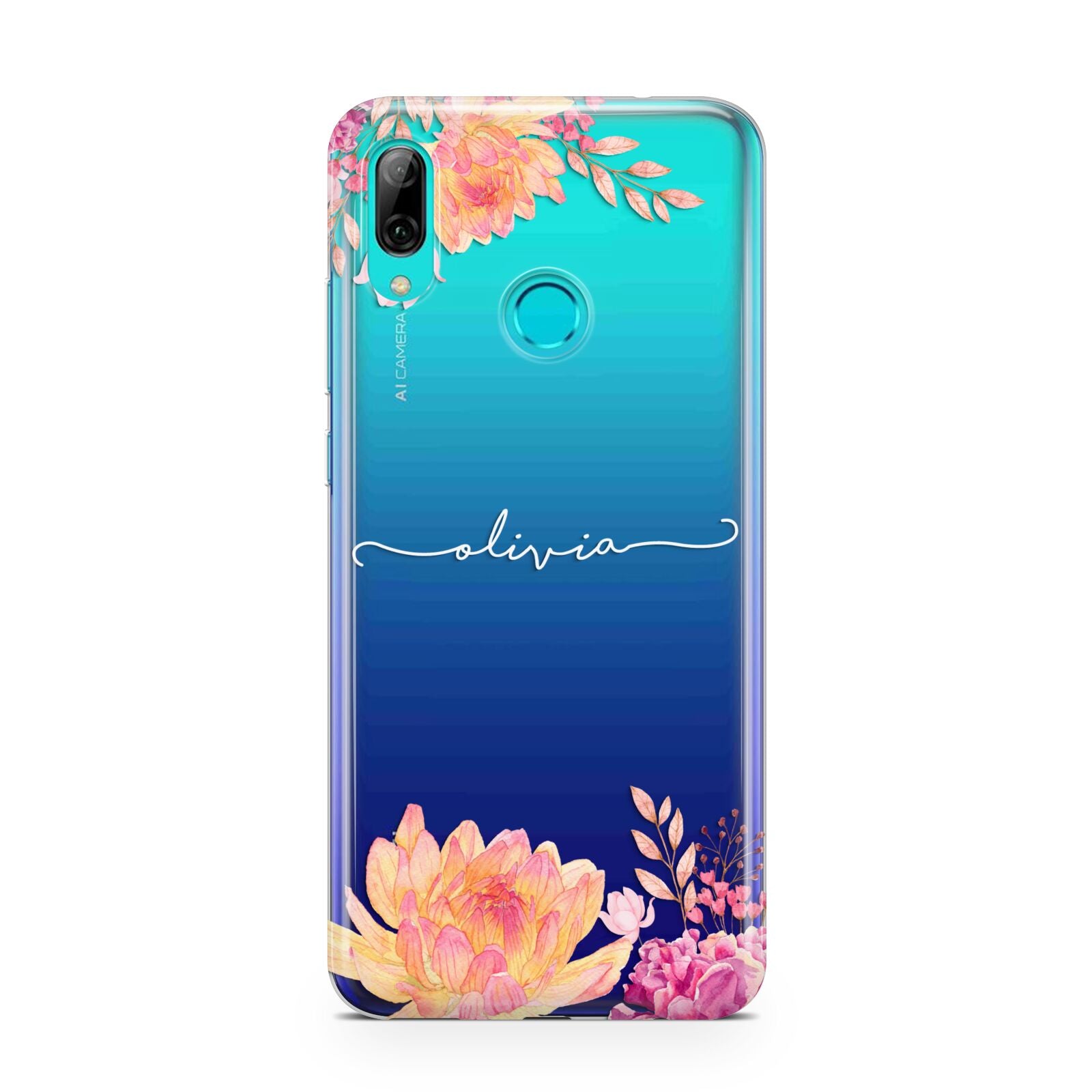 Personalised Dahlia Flowers Huawei P Smart 2019 Case