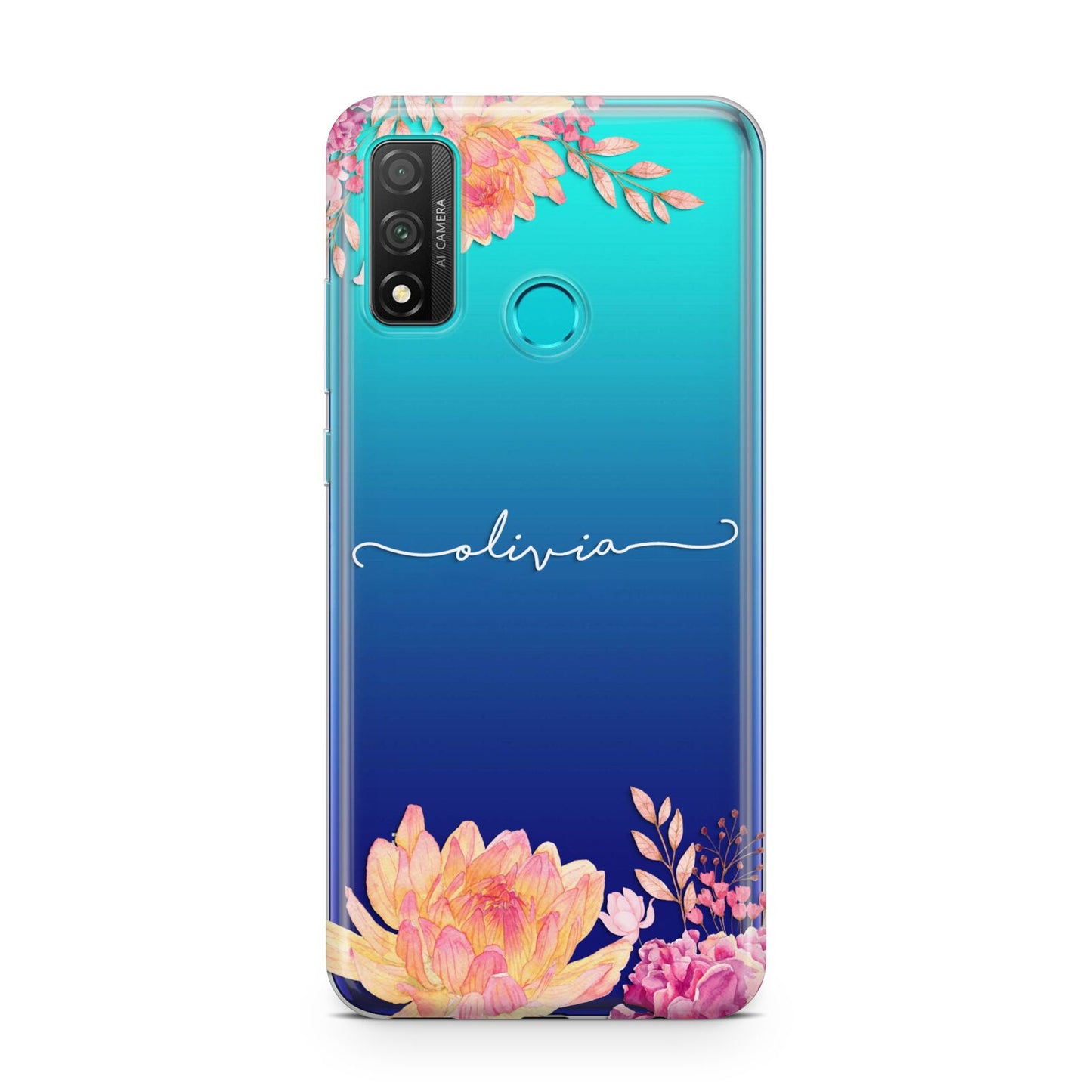 Personalised Dahlia Flowers Huawei P Smart 2020