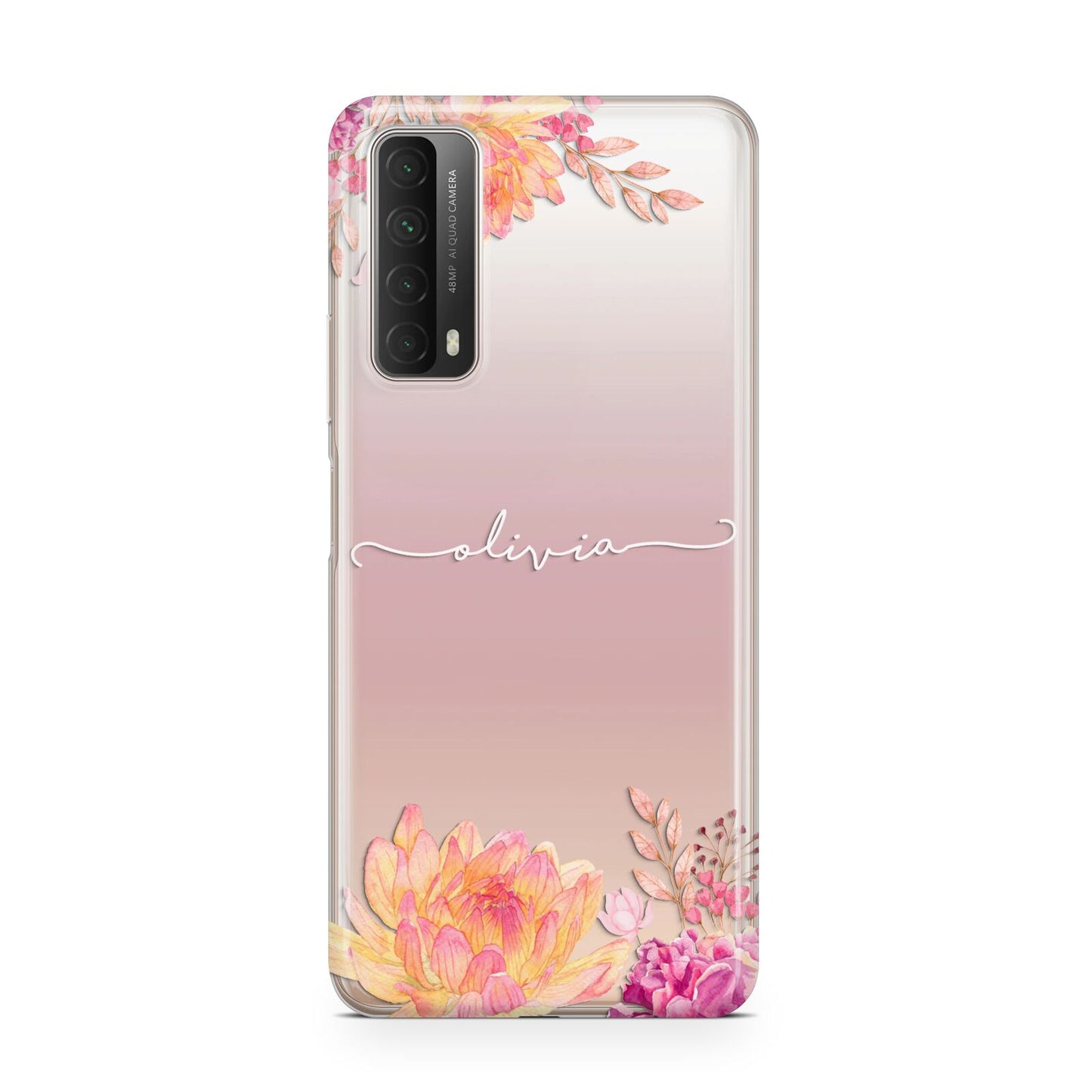 Personalised Dahlia Flowers Huawei P Smart 2021