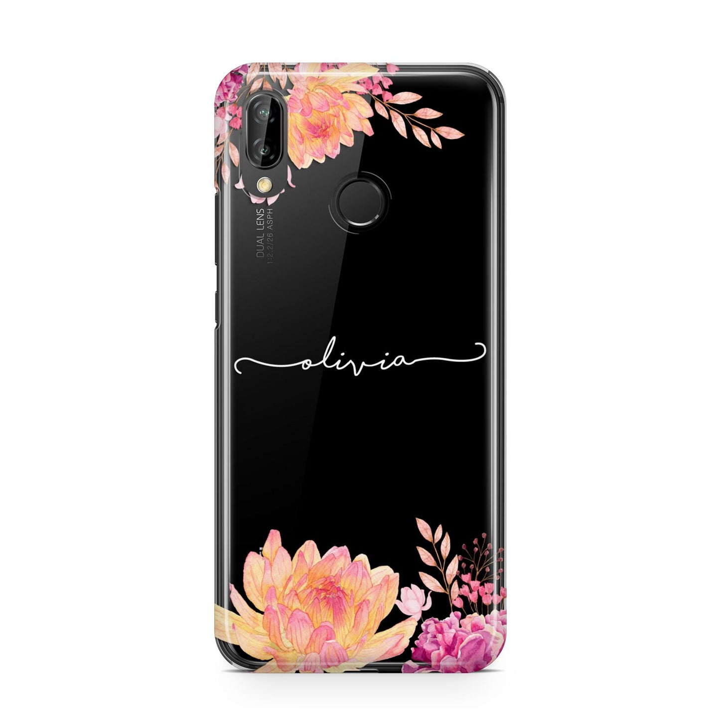 Personalised Dahlia Flowers Huawei P20 Lite Phone Case