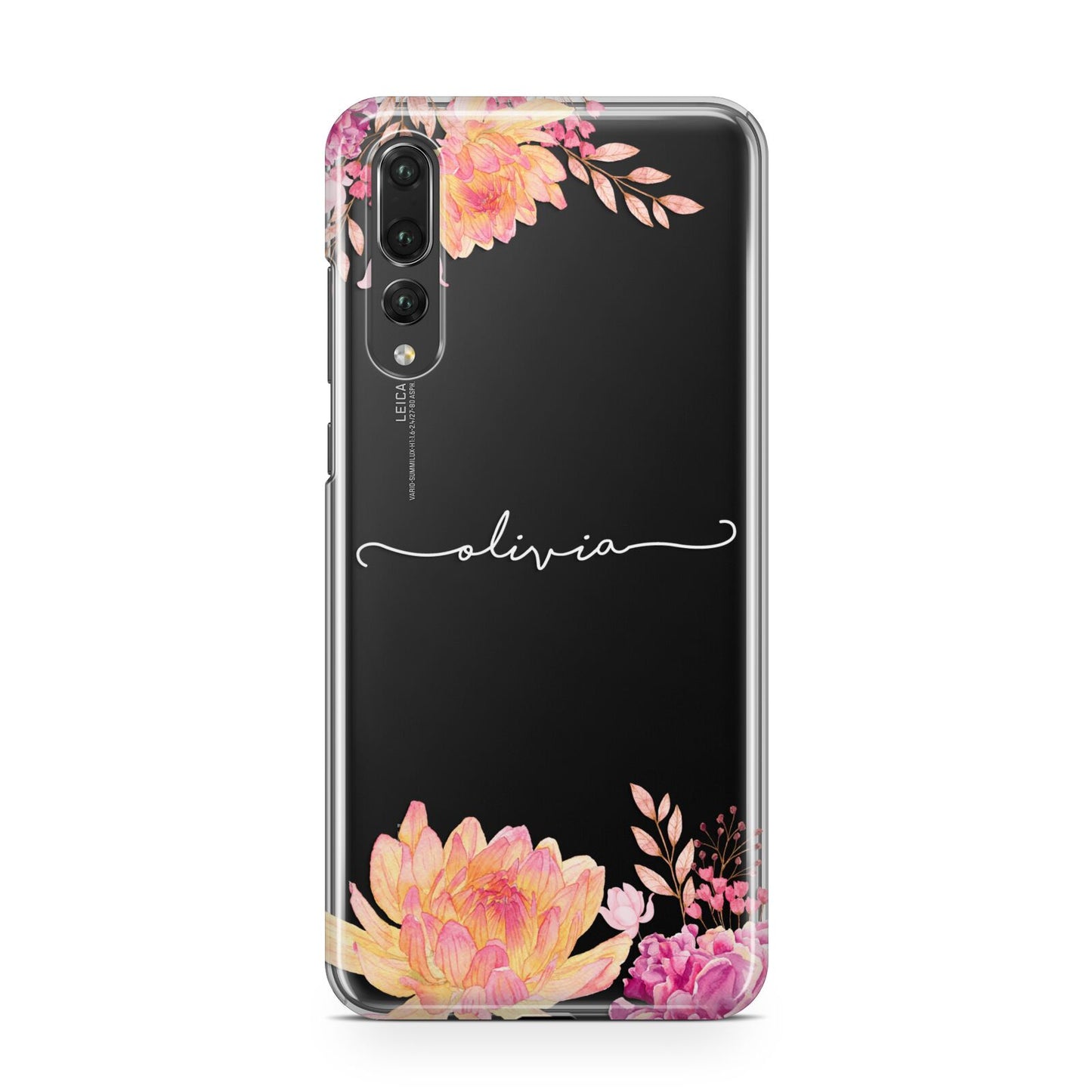 Personalised Dahlia Flowers Huawei P20 Pro Phone Case