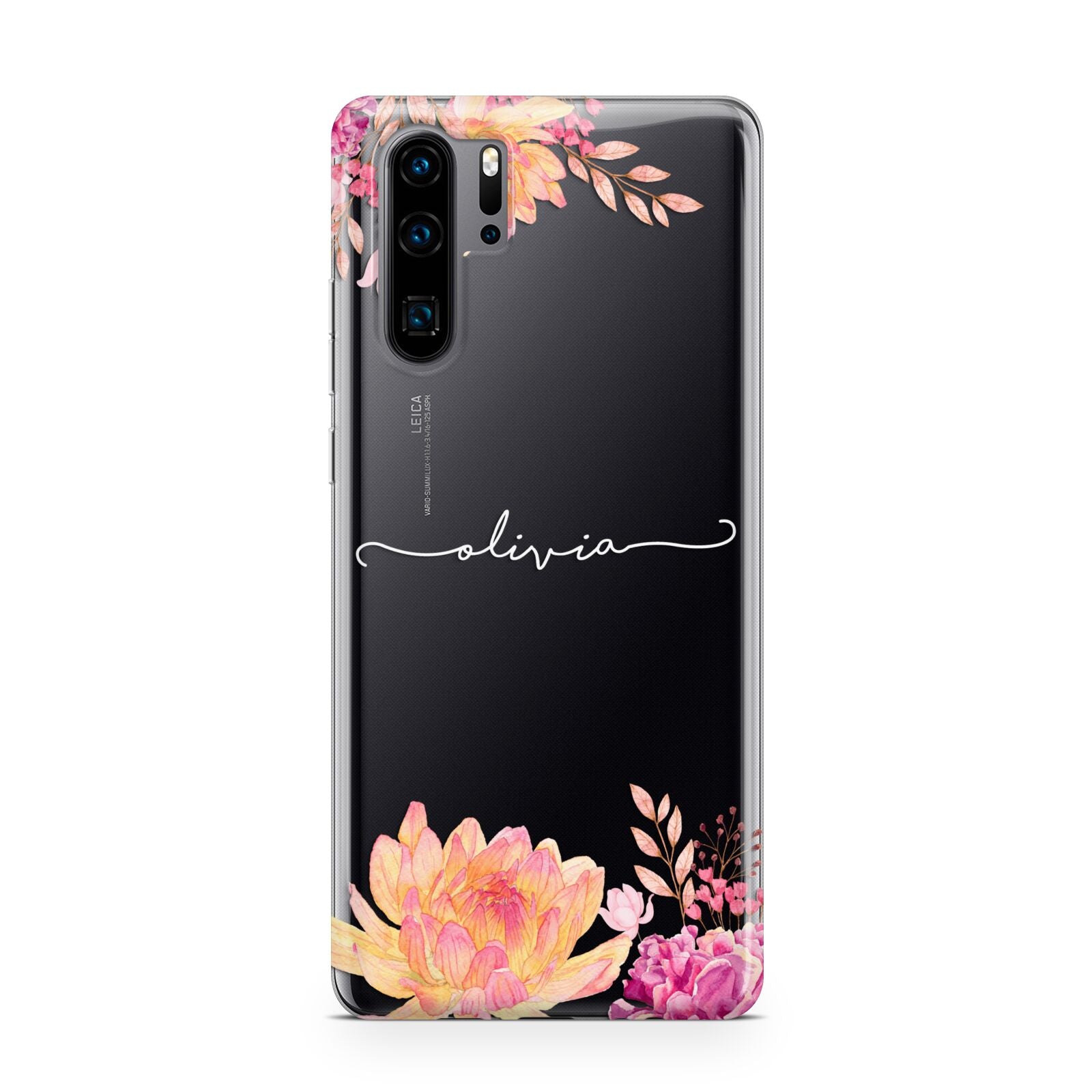 Personalised Dahlia Flowers Huawei P30 Pro Phone Case