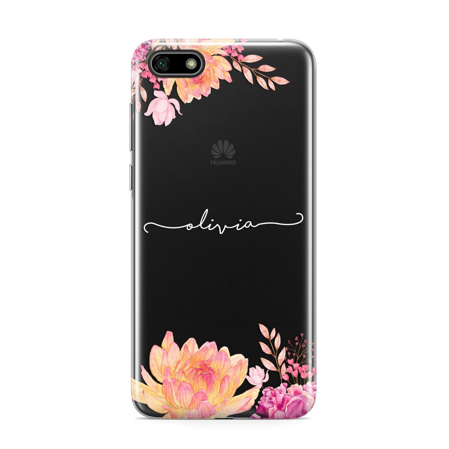 Personalised Dahlia Flowers Huawei Y5 Prime 2018 Phone Case