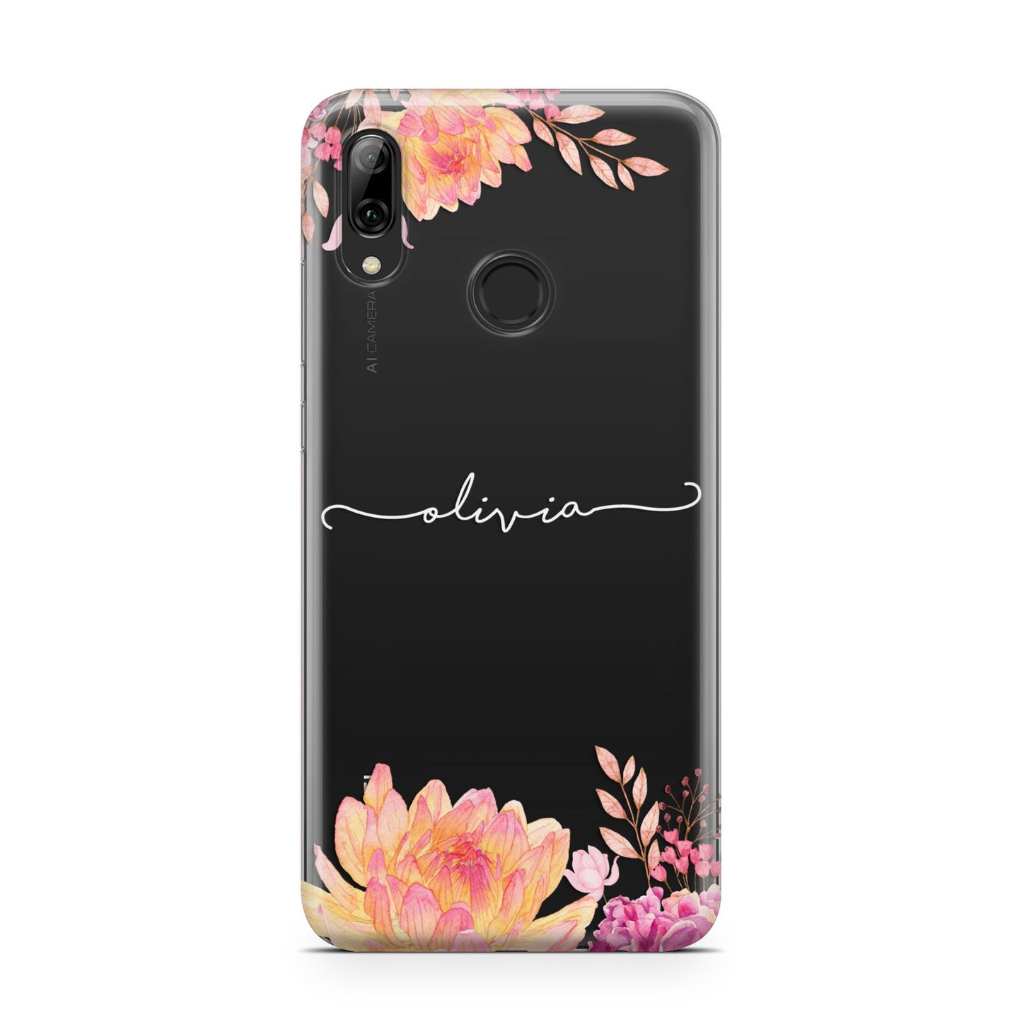 Personalised Dahlia Flowers Huawei Y7 2019