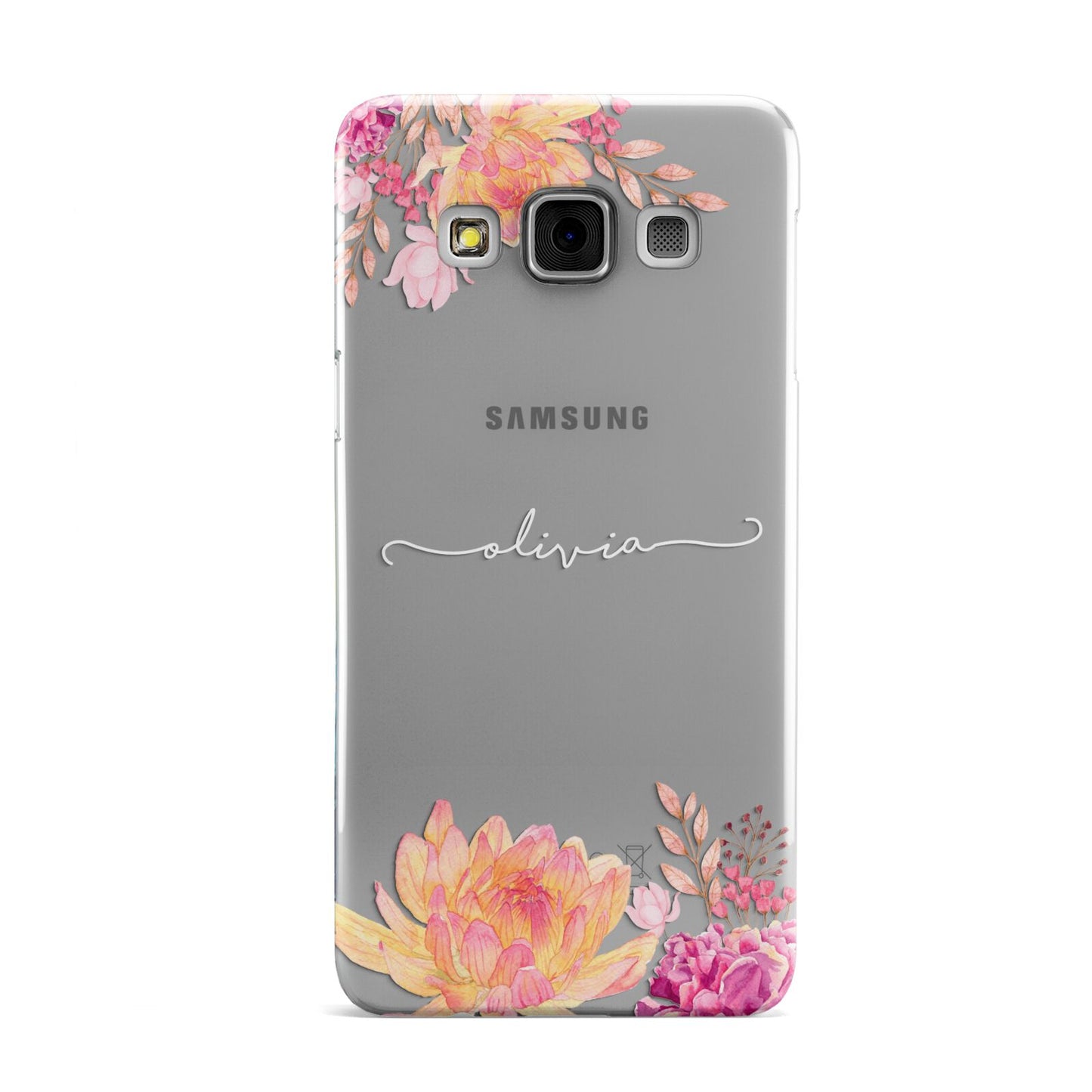 Personalised Dahlia Flowers Samsung Galaxy A3 Case