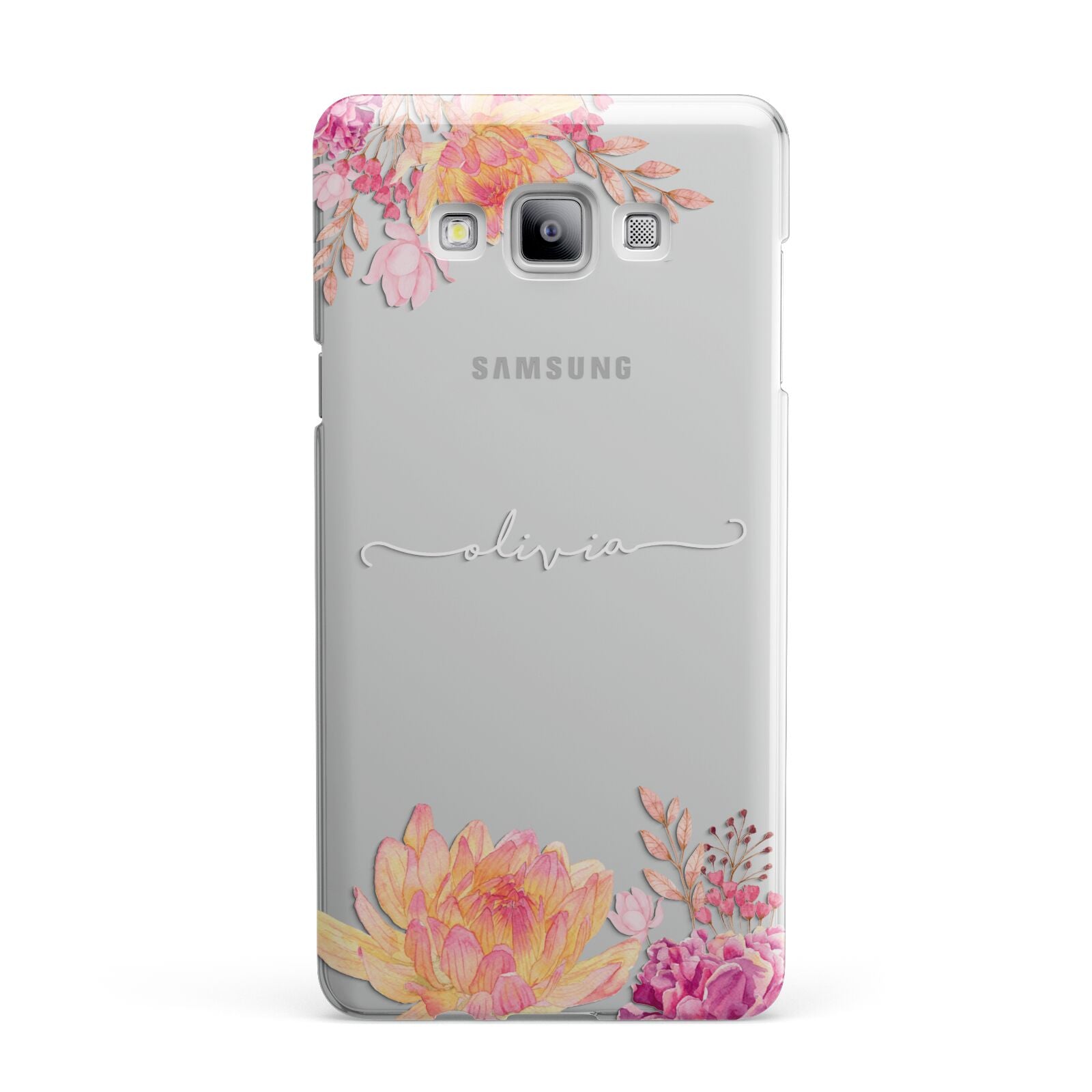 Personalised Dahlia Flowers Samsung Galaxy A7 2015 Case