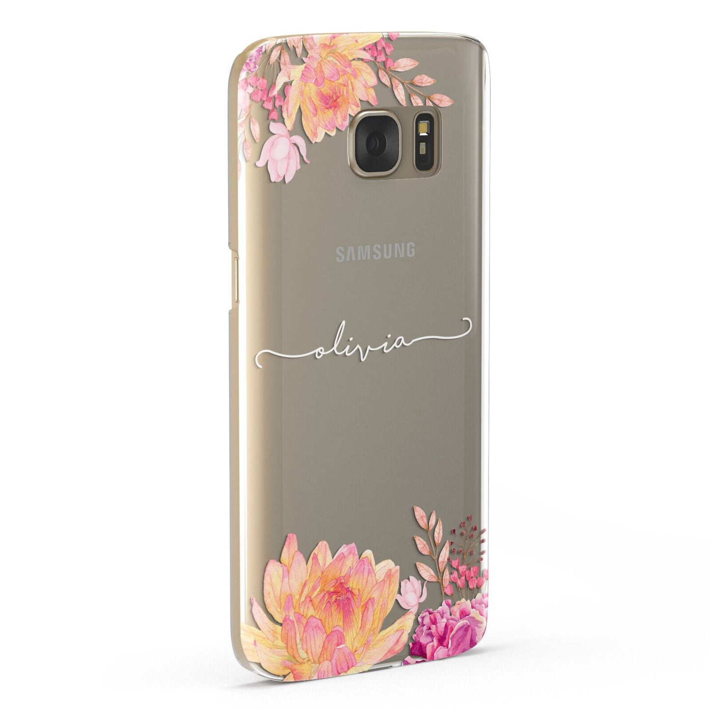 Personalised Dahlia Flowers Samsung Galaxy Case Fourty Five Degrees