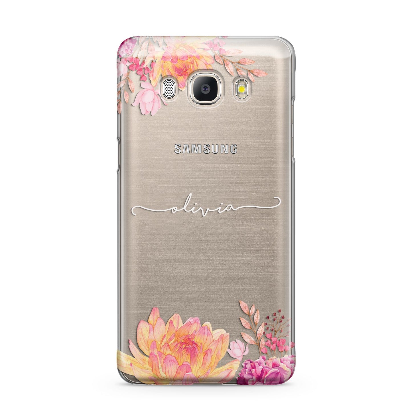 Personalised Dahlia Flowers Samsung Galaxy J5 2016 Case